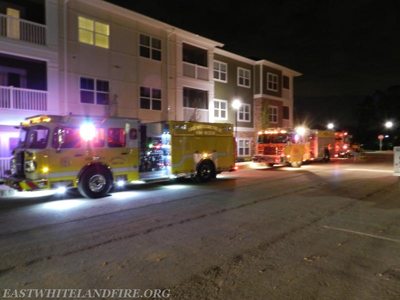 Part of training is becoming familiar with new construction. East Whiteland personnel at the new Atwater residential project in East Whiteland Township.