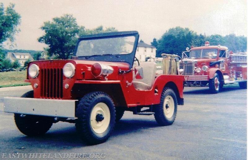 1962 Willy's Jeep. 4WD Brush vehicle, later became Engine 55 and was painted yellow & white.