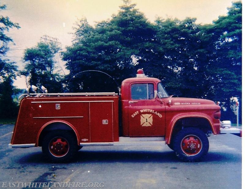 1960 Dodge Power Wagon. 4WD Brush truck, later became Engine 54 and was painted yellow & white.