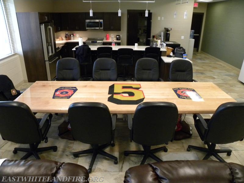 Our Station 5 table, made by Career Captain Jack Stewart.